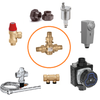 Beveiligingsset voor Hout CV met Koelspiraal "Anti Condens" tot 25kW