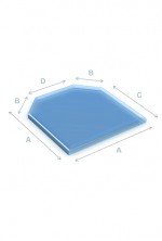 Vloerplaat zeskant 100 x 100 cm 6 mm helder glas