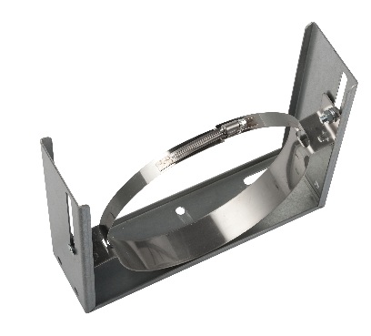 Muurbeugel verstelbaar Ø125 mm – Isoduct dubbelwandig rookkanaal