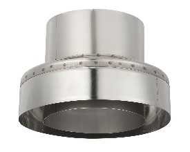 Topsectie Ø125 mm – Isoduct dubbelwandig rookkanaal