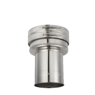 Aansluitstuk met nisbus Ø200 mm – Isoduct dubbelwandig rookkanaal