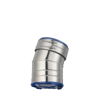 Bocht 15° Ø125 mm – Isoduct dubbelwandig rookkanaal