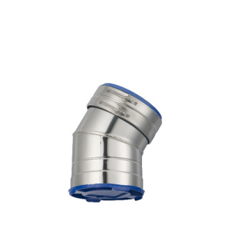 Bocht 30° Ø125 mm – Isoduct dubbelwandig rookkanaal