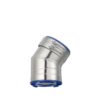 Bocht 40° Ø250 mm – Isoduct dubbelwandig rookkanaal