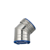 Bocht 45° Ø125 mm – Isoduct dubbelwandig rookkanaal