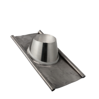 Dakdoorvoer met loodslab 15–40° Ø200 mm – Isoduct dubbelwandig rookkanaal