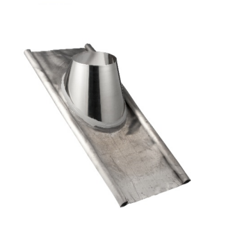 Dakdoorvoer met loodslab 40–60° Ø200 mm – Isoduct dubbelwandig rookkanaal