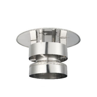 Trekkap inclusief topsectie Ø200 mm – Isoduct dubbelwandig rookkanaal