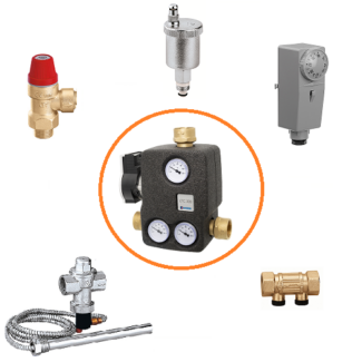 Beveiligingsset voor Hout CV met Koelspiraal "Laadunit" tot 25kW