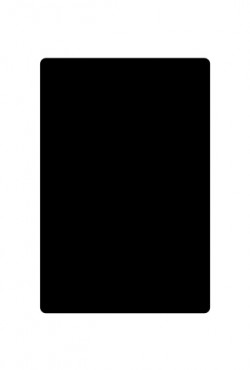 Vloerplaat rechthoek 100 x 120 cm 2mm staal zwart