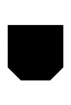 Vloerplaat zeskant 80 x 80 cm 2mm staal zwart