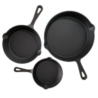 Keij Kamado Set van 3 skillets