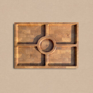 Bestcharcoal Snij-/serveerplank - Kopshout Eiken - 40 x 30 x 4