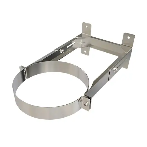 Muurbeugel verstelbaar 80-200 mm Ø125 mm – Dubbelwandig rookkanaal