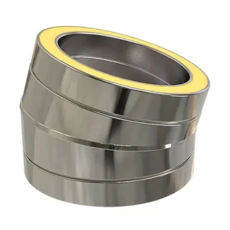 Bocht 15° Ø125 mm – Dubbelwandig rookkanaal