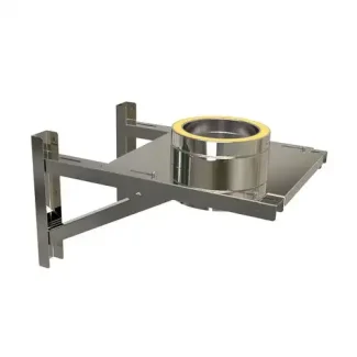 Wandconsole 8-23 cm Ø100 mm – Dubbelwandig rookkanaal