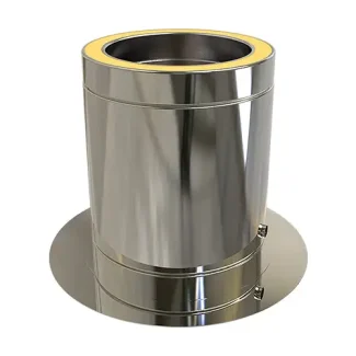 Vloerondersteuning met drain Ø100 mm – Dubbelwandig rookkanaal