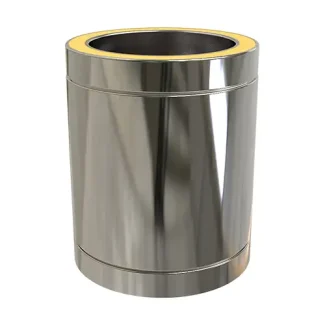 Pijp 25 cm Ø100 mm – Dubbelwandig rookkanaal