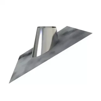 Dakplaat lood 30-45° Ø150 mm – Dubbelwandig rookkanaal