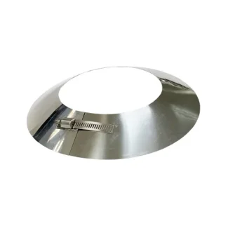 Regenkraag Ø100 mm – Dubbelwandig rookkanaal