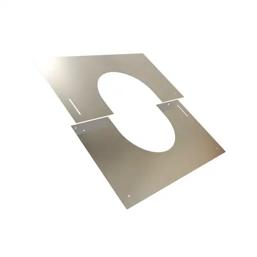 Centreerplaat 45-60° Ø100 mm – Dubbelwandig rookkanaal