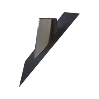 Dakplaat loodvervanger zwart 45-60° Ø100 mm – Dubbelwandig rookkanaal