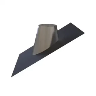 Dakplaat loodvervanger zwart 20-45° Ø100 mm – Dubbelwandig rookkanaal