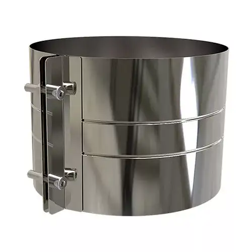 Brede klemband Ø100 mm – Dubbelwandig rookkanaal