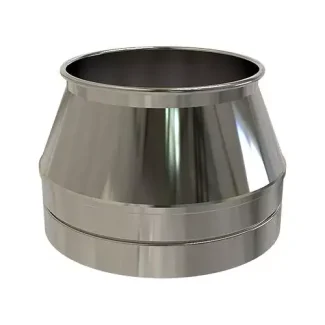 Bovenaansluitstuk Ø100 mm – Dubbelwandig rookkanaal