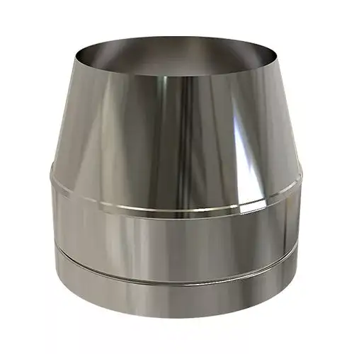 Conisch eindstuk Ø100 mm – Dubbelwandig rookkanaal