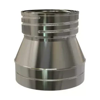 Koppelstuk boven naar flex EP Ø100 mm – Dubbelwandig rookkanaal