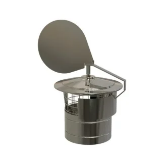 Draaikap Ø100 mm – Dubbelwandig rookkanaal