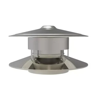 Trekkap antivalwind Ø80 mm – Dubbelwandig rookkanaal