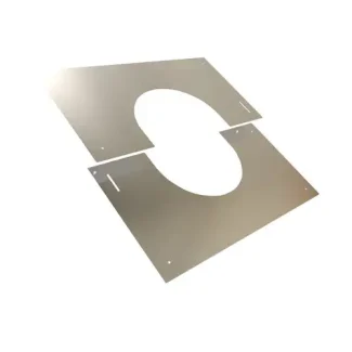 Centreerplaat 0-30° Ø80 mm – Dubbelwandig rookkanaal