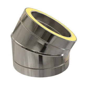 Bocht 30° Ø150 mm – Dubbelwandig rookkanaal
