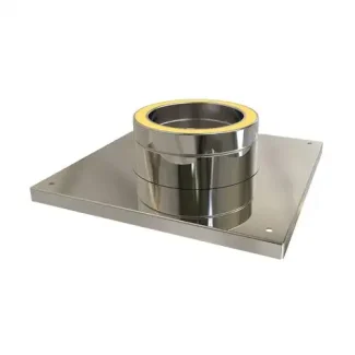 Console plaat Ø80 mm – Dubbelwandig rookkanaal