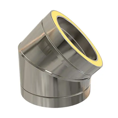 Bocht 40° Ø150 mm – Dubbelwandig rookkanaal