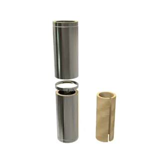 Paspijp 80-130 cm Ø150 mm – Dubbelwandig rookkanaal
