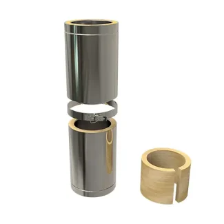 Paspijp 35-50 cm Ø150 mm – Dubbelwandig rookkanaal