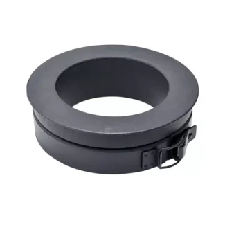 Topsectie Ø150 mm – Dubbelwandig rookkanaal zwart