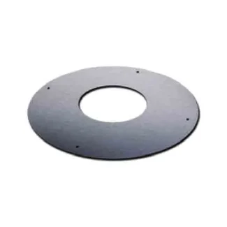 Rozet 0° 12 cm rond Ø150 mm – Dubbelwandig rookkanaal zwart