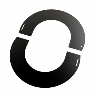 Rozet 0–30° Ø125 mm – Dubbelwandig rookkanaal zwart