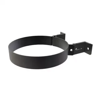 Muurbeugel verstelbaar 50–80 mm Ø125 mm – Dubbelwandig rookkanaal zwart