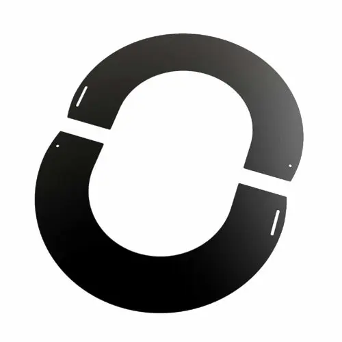 Rozet 30–45° Ø125 mm – Dubbelwandig rookkanaal zwart