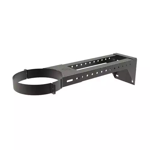 Muurbeugel verstelbaar 130–440 mm Ø125 mm – Dubbelwandig rookkanaal zwart