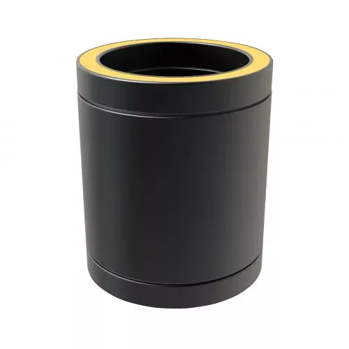 Pijp 25 cm Ø125 mm – Dubbelwandig rookkanaal zwart
