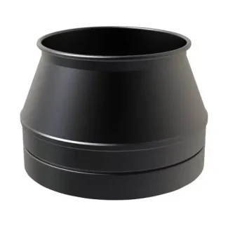 Bovenaansluitstuk Ø100 mm – Dubbelwandig rookkanaal zwart