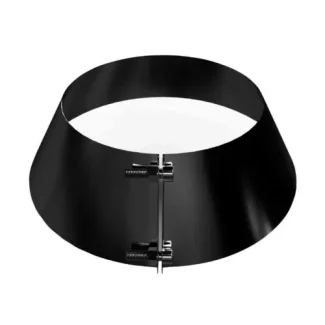 Stormkraag Ø100 mm – Dubbelwandig rookkanaal zwart