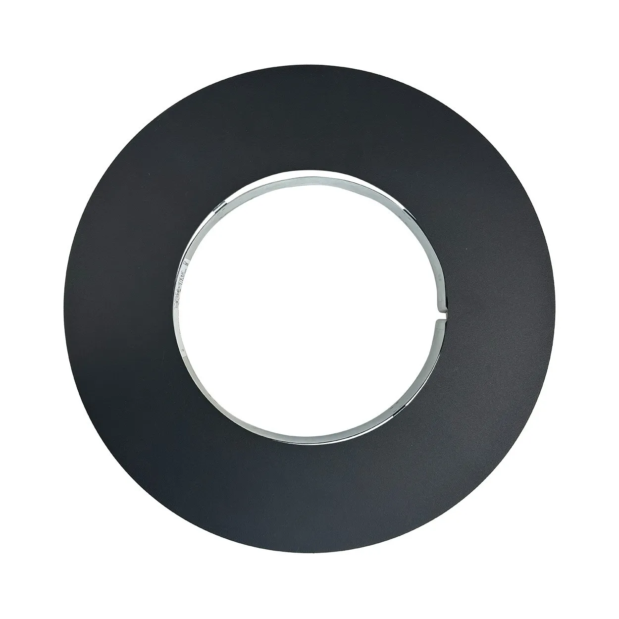 Rozet 0° 7.5 cm met magneetbevestiging Ø100 mm – Dubbelwandig rookkanaal zwart