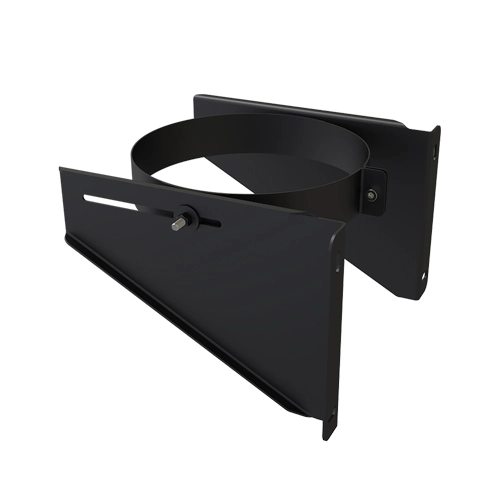 Muursteun verstelbaar 0–120 mm Ø100 mm – Dubbelwandig rookkanaal zwart